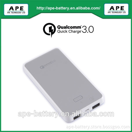 Qualcomm Quick charge 3.0 certificated power bank 8000mAh
